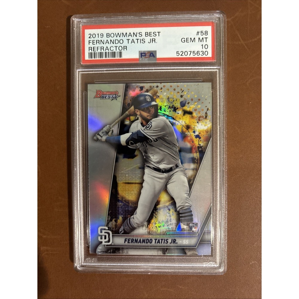 PSA 10 Fernando Tatis Jr 2019 Bowmans Best Refractor Rookie Card RC 58 Padres